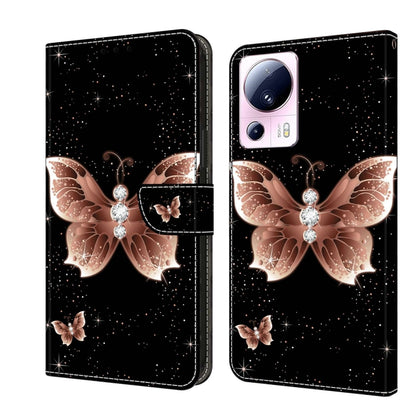 Crystal 3D Shockproof Protective Leather Phone Case, For Xiaomi 13 Lite