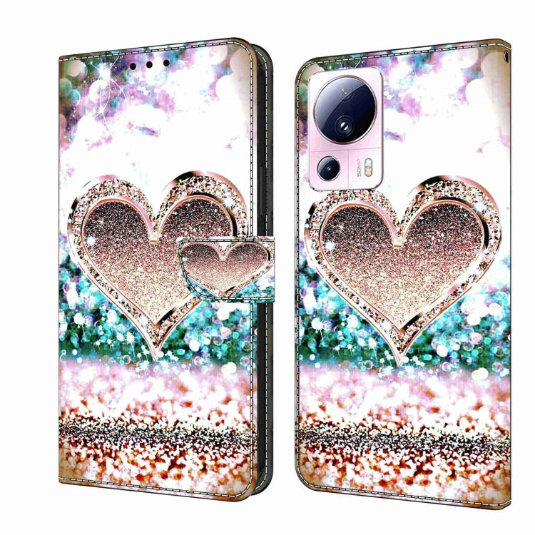 Crystal 3D Shockproof Protective Leather Phone Case, For Xiaomi 13 Lite
