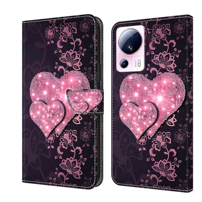 Crystal 3D Shockproof Protective Leather Phone Case, For Xiaomi 13 Lite