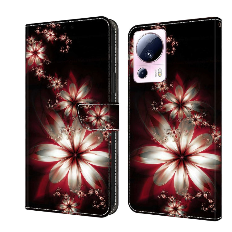 Crystal 3D Shockproof Protective Leather Phone Case, For Xiaomi 13 Lite