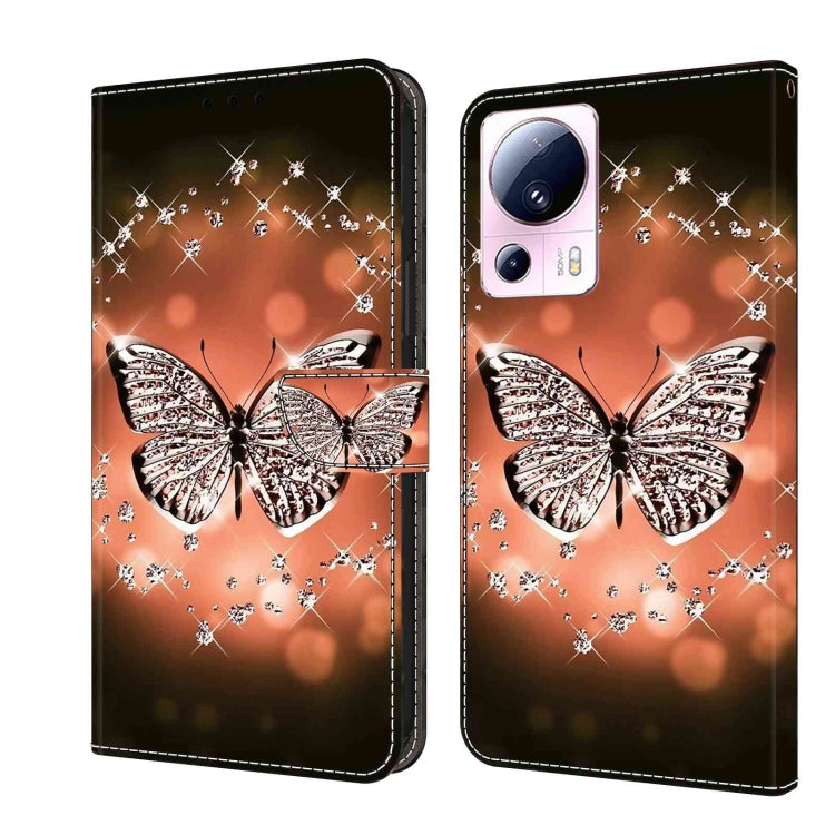 Crystal 3D Shockproof Protective Leather Phone Case, For Xiaomi 13 Lite