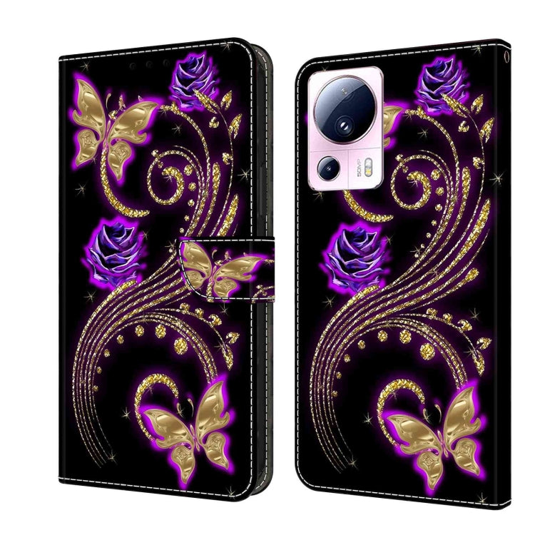 Crystal 3D Shockproof Protective Leather Phone Case, For Xiaomi 13 Lite