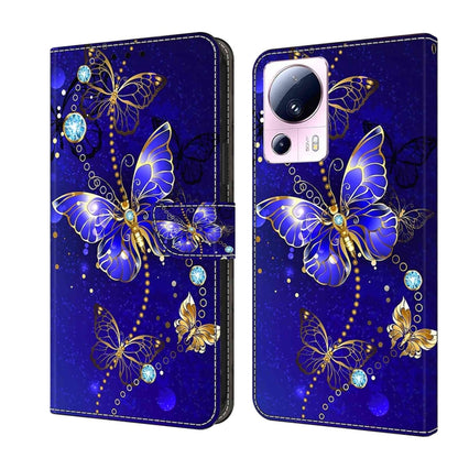 Crystal 3D Shockproof Protective Leather Phone Case, For Xiaomi 13 Lite