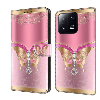 Crystal 3D Shockproof Protective Leather Phone Case, For Xiaomi 13 Pro