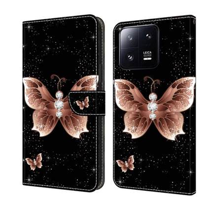 Crystal 3D Shockproof Protective Leather Phone Case, For Xiaomi 13 Pro