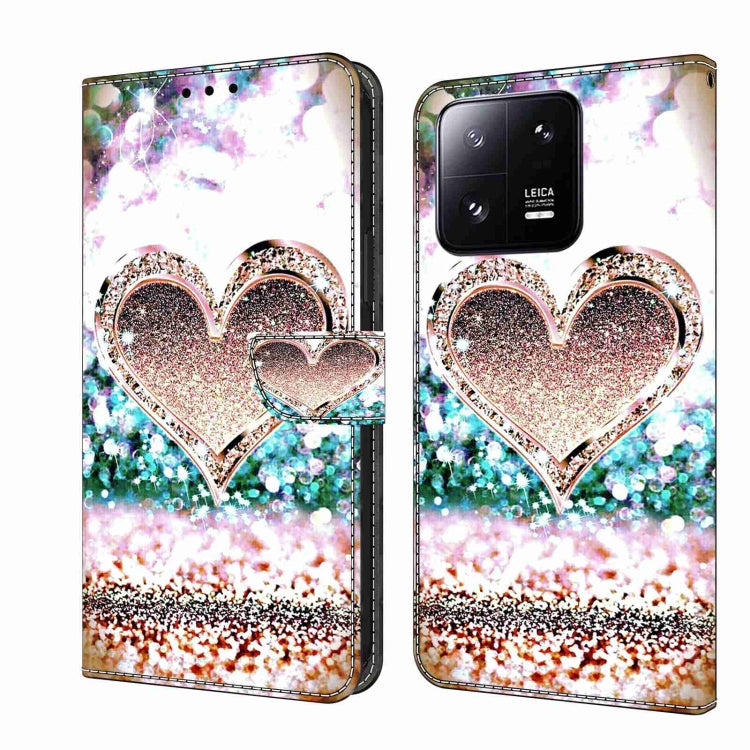 Crystal 3D Shockproof Protective Leather Phone Case, For Xiaomi 13 Pro