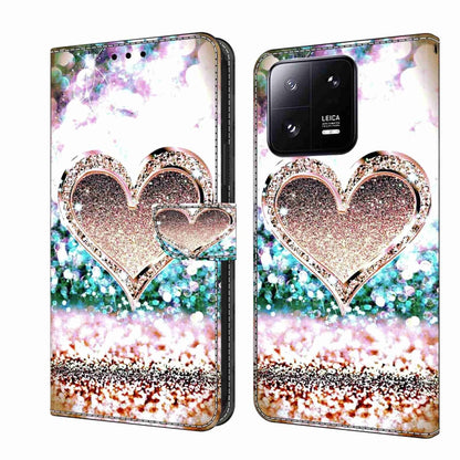 Crystal 3D Shockproof Protective Leather Phone Case, For Xiaomi 13 Pro