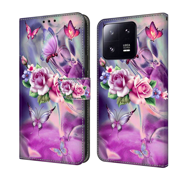 Crystal 3D Shockproof Protective Leather Phone Case, For Xiaomi 13 Pro