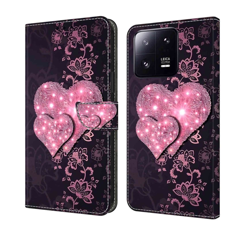 Crystal 3D Shockproof Protective Leather Phone Case, For Xiaomi 13 Pro