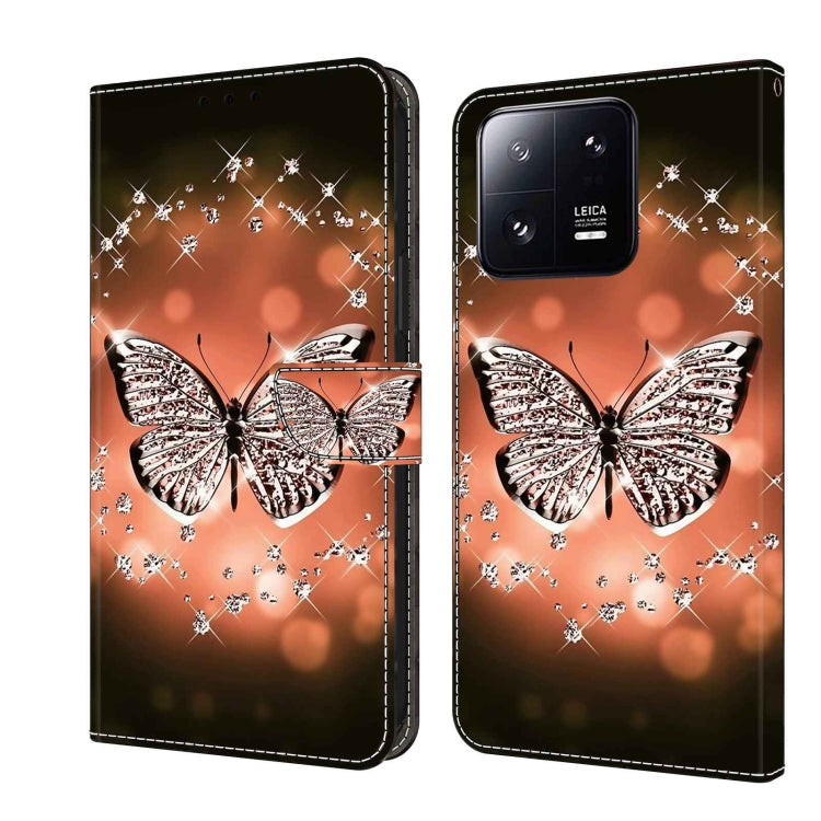 Crystal 3D Shockproof Protective Leather Phone Case, For Xiaomi 13 Pro