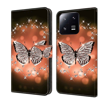 Crystal 3D Shockproof Protective Leather Phone Case, For Xiaomi 13 Pro