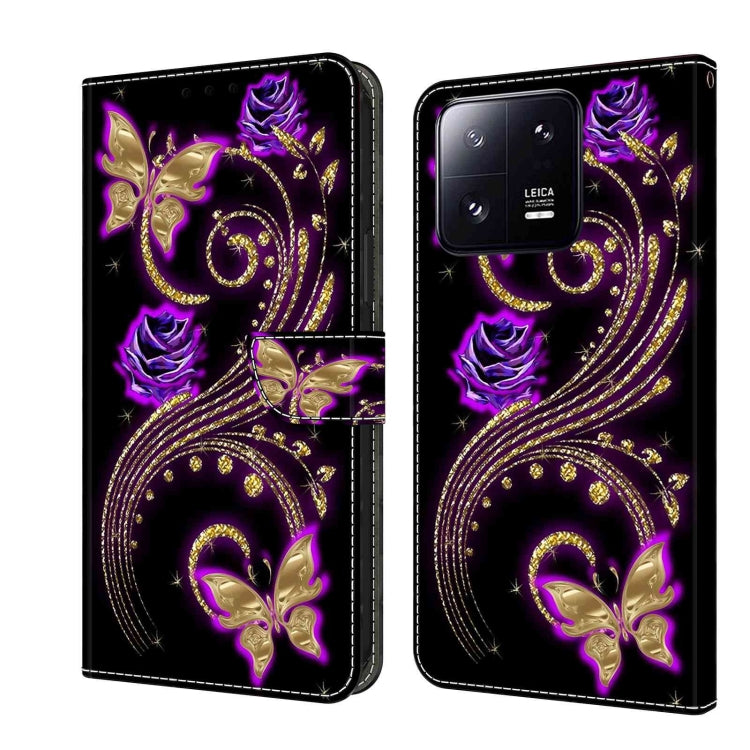 Crystal 3D Shockproof Protective Leather Phone Case, For Xiaomi 13 Pro