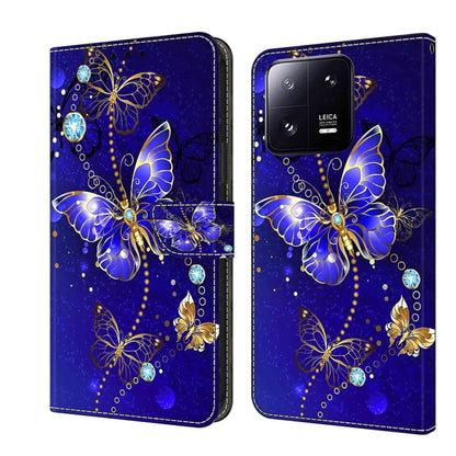 Crystal 3D Shockproof Protective Leather Phone Case, For Xiaomi 13 Pro
