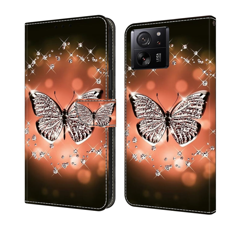 Crystal 3D Shockproof Protective Leather Phone Case, For Xiaomi 13T Pro