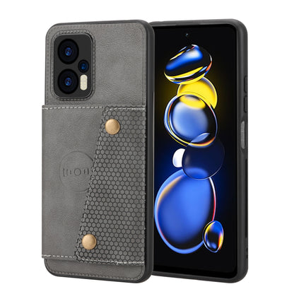 Double Buckle Card Slots Magnetic Phone Case, For Xiaomi Redmi Note 12 4G Global, For Xiaomi Redmi Note 12 Turbo/Poco F5, For Xiaomi Redmi Note 12S 4G, For Xiaomi Redmi K40S / Poco F4