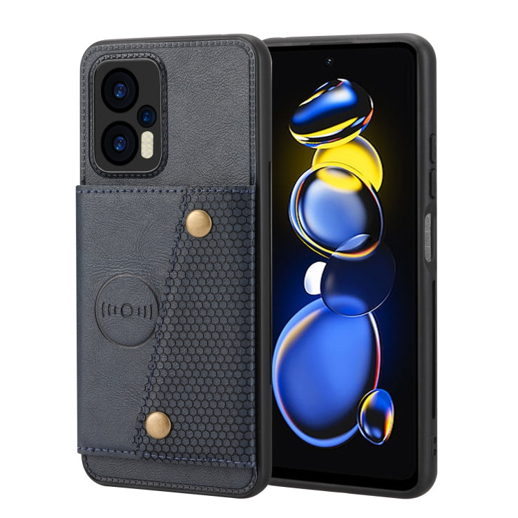 Double Buckle Card Slots Magnetic Phone Case, For Xiaomi Redmi Note 12 4G Global, For Xiaomi Redmi Note 12 Turbo/Poco F5, For Xiaomi Redmi Note 12S 4G, For Xiaomi Redmi K40S / Poco F4