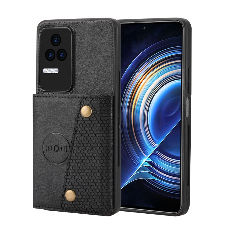 Double Buckle Card Slots Magnetic Phone Case, For Xiaomi Redmi Note 12 4G Global, For Xiaomi Redmi Note 12 Turbo/Poco F5, For Xiaomi Redmi Note 12S 4G, For Xiaomi Redmi K40S / Poco F4