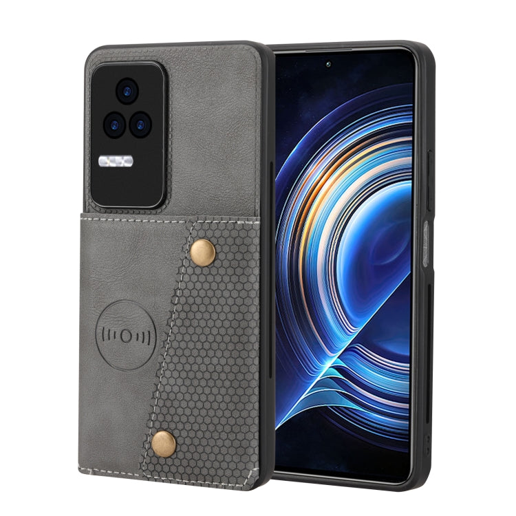 Double Buckle Card Slots Magnetic Phone Case, For Xiaomi Redmi Note 12 4G Global, For Xiaomi Redmi Note 12 Turbo/Poco F5, For Xiaomi Redmi Note 12S 4G, For Xiaomi Redmi K40S / Poco F4