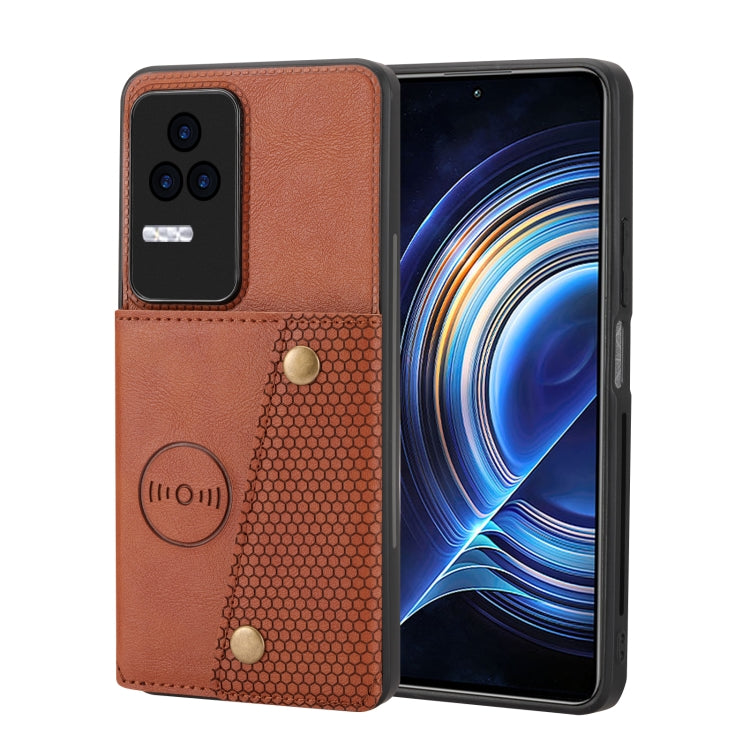 Double Buckle Card Slots Magnetic Phone Case, For Xiaomi Redmi Note 12 4G Global, For Xiaomi Redmi Note 12 Turbo/Poco F5, For Xiaomi Redmi Note 12S 4G, For Xiaomi Redmi K40S / Poco F4