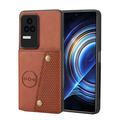 Double Buckle Card Slots Magnetic Phone Case, For Xiaomi Redmi Note 12 4G Global, For Xiaomi Redmi Note 12 Turbo/Poco F5, For Xiaomi Redmi Note 12S 4G, For Xiaomi Redmi K40S / Poco F4