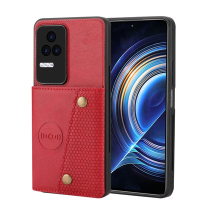 Double Buckle Card Slots Magnetic Phone Case, For Xiaomi Redmi Note 12 4G Global, For Xiaomi Redmi Note 12 Turbo/Poco F5, For Xiaomi Redmi Note 12S 4G, For Xiaomi Redmi K40S / Poco F4