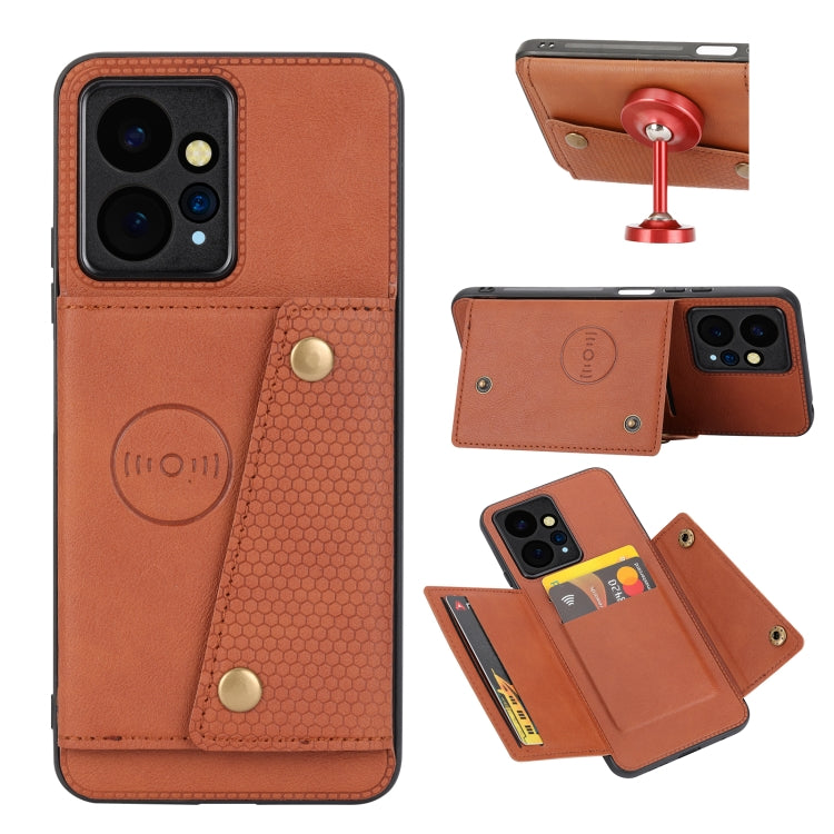 Double Buckle Card Slots Magnetic Phone Case, For Xiaomi Redmi Note 12 4G Global, For Xiaomi Redmi Note 12 Turbo/Poco F5, For Xiaomi Redmi Note 12S 4G, For Xiaomi Redmi K40S / Poco F4