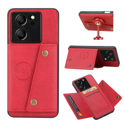 Double Buckle Card Slots Magnetic Phone Case, For Xiaomi 14 Ultra, For Xiaomi Redmi 13C 4G / Poco C65, For Xiaomi 13T / Redmi K60 Ultra, For Xiaomi Redmi Note 12R /Redmi 12 5G