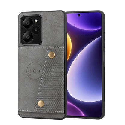 Double Buckle Card Slots Magnetic Phone Case, For Xiaomi 14 Ultra, For Xiaomi Redmi 13C 4G / Poco C65, For Xiaomi 13T / Redmi K60 Ultra, For Xiaomi Redmi Note 12R /Redmi 12 5G