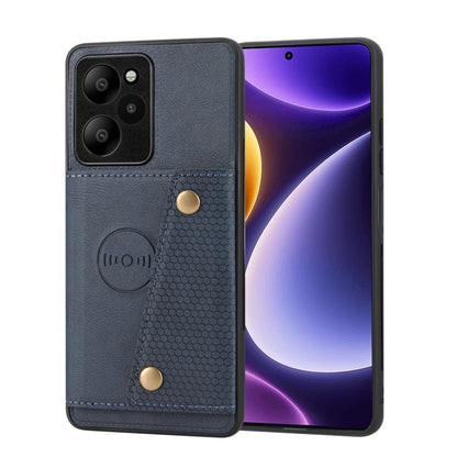 Double Buckle Card Slots Magnetic Phone Case, For Xiaomi 14 Ultra, For Xiaomi Redmi 13C 4G / Poco C65, For Xiaomi 13T / Redmi K60 Ultra, For Xiaomi Redmi Note 12R /Redmi 12 5G