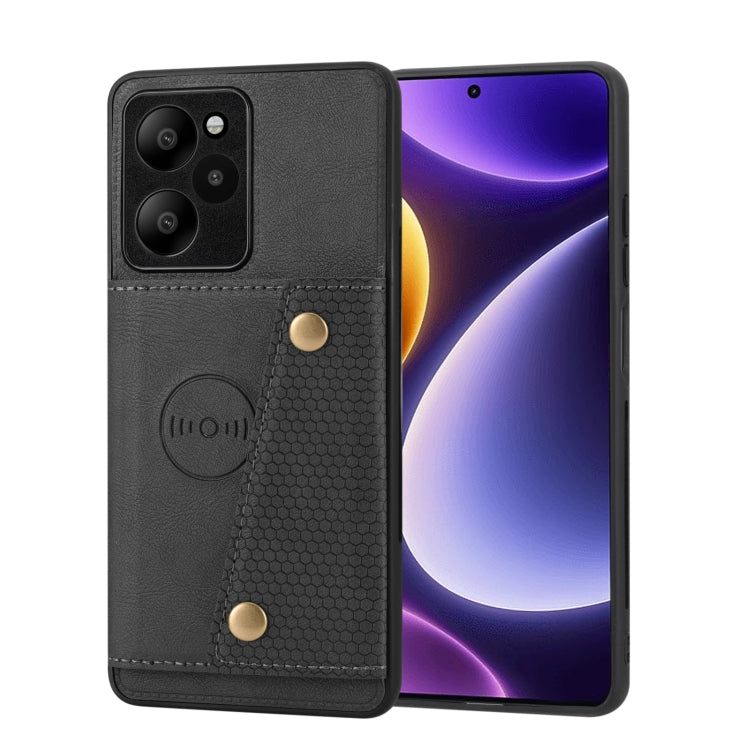 Double Buckle Card Slots Magnetic Phone Case, For Xiaomi Redmi K70 Ultra, For Xiaomi Redmi 13 4G Global, For Xiaomi Redmi Note 13 Pro 4G Global, For Xiaomi Redmi Note 13 4G Global