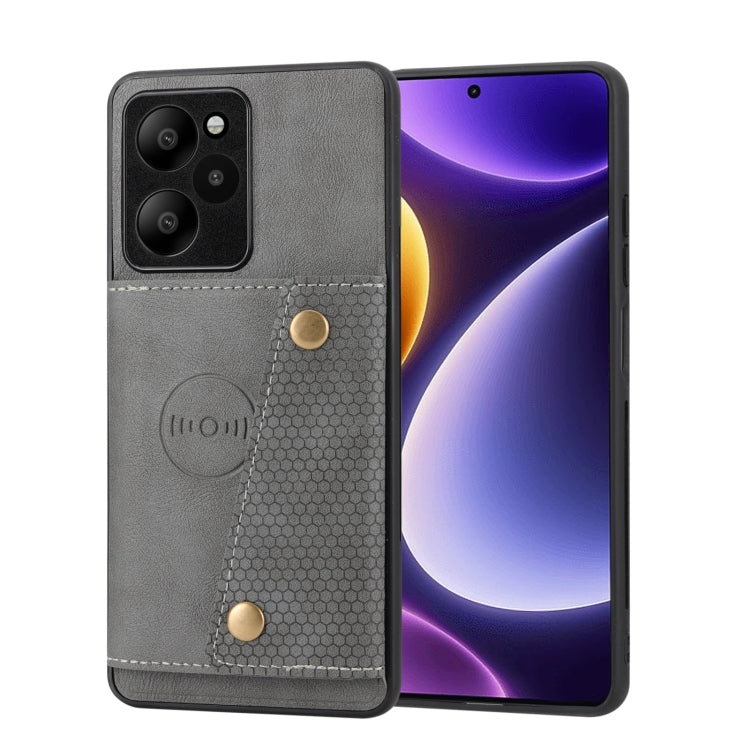 Double Buckle Card Slots Magnetic Phone Case, For Xiaomi Redmi K70 Ultra, For Xiaomi Redmi 13 4G Global, For Xiaomi Redmi Note 13 Pro 4G Global, For Xiaomi Redmi Note 13 4G Global