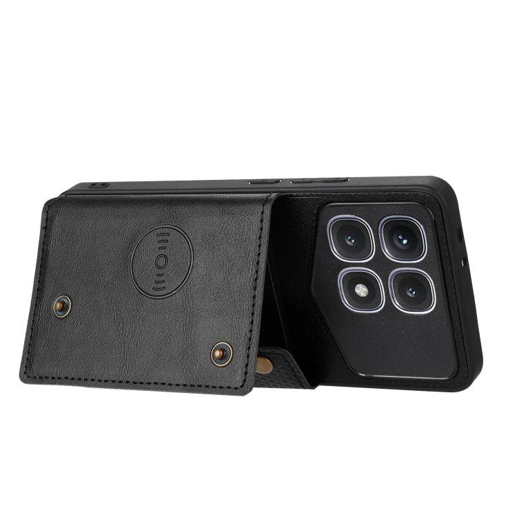 Double Buckle Card Slots Magnetic Phone Case, For Xiaomi Redmi K70 Ultra, For Xiaomi Redmi 13 4G Global, For Xiaomi Redmi Note 13 Pro 4G Global, For Xiaomi Redmi Note 13 4G Global