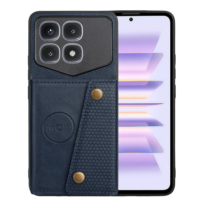Double Buckle Card Slots Magnetic Phone Case, For Xiaomi Redmi K70 Ultra, For Xiaomi Redmi 13 4G Global, For Xiaomi Redmi Note 13 Pro 4G Global, For Xiaomi Redmi Note 13 4G Global