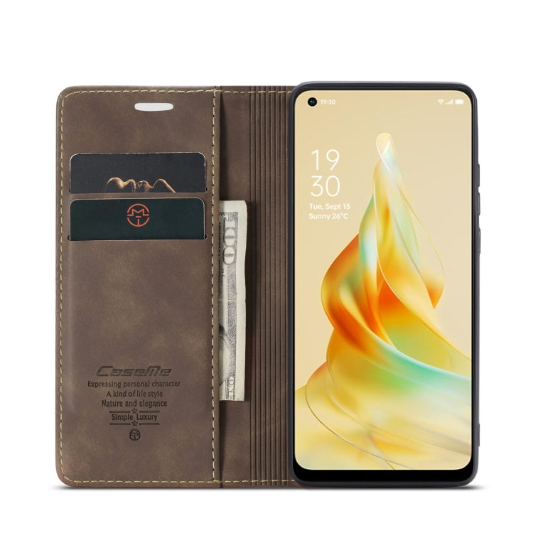 CaseMe 013 Multifunctional Horizontal Flip Leather Phone Case, For OPPO Reno8 T 4G, For OPPO A57 4G Global/A57S 4G Global/A77 4G Global