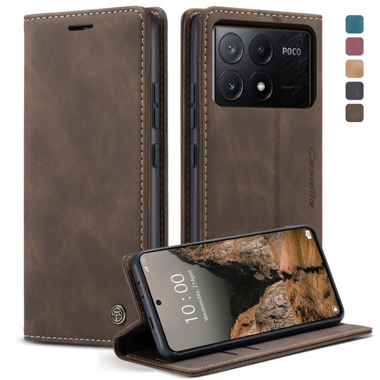 CaseMe 013 Multifunctional Horizontal Flip Leather Phone Case, For Xiaomi Redmi Note 13 Pro 4G, For Xiaomi Redmi Note 13 4G, For Xiaomi Redmi 13C 4G Global / 13C 5G, For Xiaomi Poco X6 Pro, For Xiaomi Redmi K70E 5G