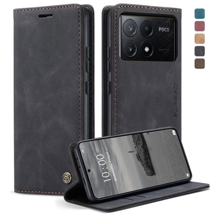 CaseMe 013 Multifunctional Horizontal Flip Leather Phone Case, For Xiaomi Redmi Note 13 Pro 4G, For Xiaomi Redmi Note 13 4G, For Xiaomi Redmi 13C 4G Global / 13C 5G, For Xiaomi Poco X6 Pro, For Xiaomi Redmi K70E 5G