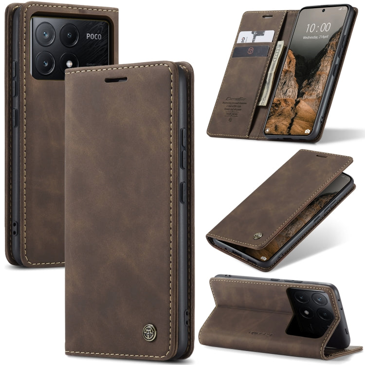 CaseMe 013 Multifunctional Horizontal Flip Leather Phone Case, For Xiaomi Redmi Note 13 Pro 4G, For Xiaomi Redmi Note 13 4G, For Xiaomi Redmi 13C 4G Global / 13C 5G, For Xiaomi Poco X6 Pro, For Xiaomi Redmi K70E 5G