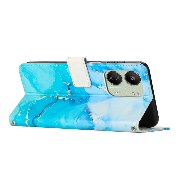 Painted Marble Pattern Leather Phone Case, For Redmi 13C 4G, For Redmi Note 13 Pro+, For Redmi Note 13 Pro 5G, For Redmi 12 4G / Redmi 12 5G / Note 12R