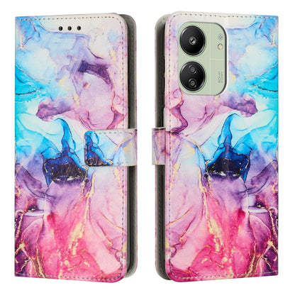Painted Marble Pattern Leather Phone Case, For Redmi 13C 4G, For Redmi Note 13 Pro+, For Redmi Note 13 Pro 5G, For Redmi 12 4G / Redmi 12 5G / Note 12R
