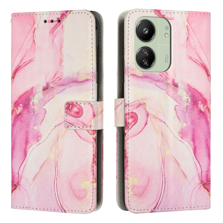 Painted Marble Pattern Leather Phone Case, For Redmi 13C 4G, For Redmi Note 13 Pro+, For Redmi Note 13 Pro 5G, For Redmi 12 4G / Redmi 12 5G / Note 12R