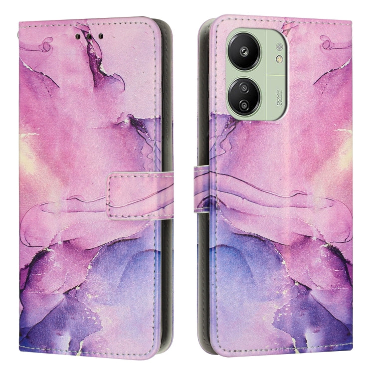 Painted Marble Pattern Leather Phone Case, For Redmi 13C 4G, For Redmi Note 13 Pro+, For Redmi Note 13 Pro 5G, For Redmi 12 4G / Redmi 12 5G / Note 12R