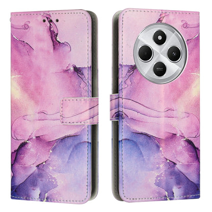 Painted Marble Pattern Leather Phone Case, For Redmi 14C 4G / A3 Pro, For Redmi Note 14 5G Global, For Redmi Note 14 Pro 5G Global, For Redmi K70 Pro / K70