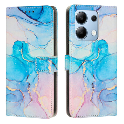 Painted Marble Pattern Leather Phone Case, For Redmi Note 13 Pro 4G, For Redmi Note 13 4G, For Redmi K70E, For Redmi Note 13 5G