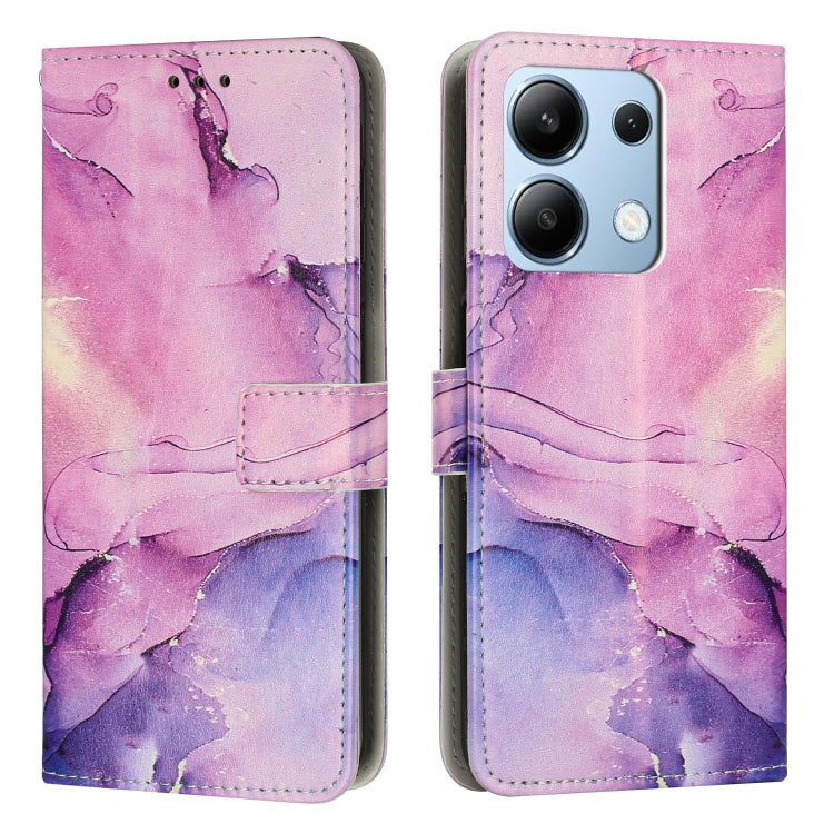 Painted Marble Pattern Leather Phone Case, For Redmi Note 13 Pro 4G, For Redmi Note 13 4G, For Redmi K70E, For Redmi Note 13 5G