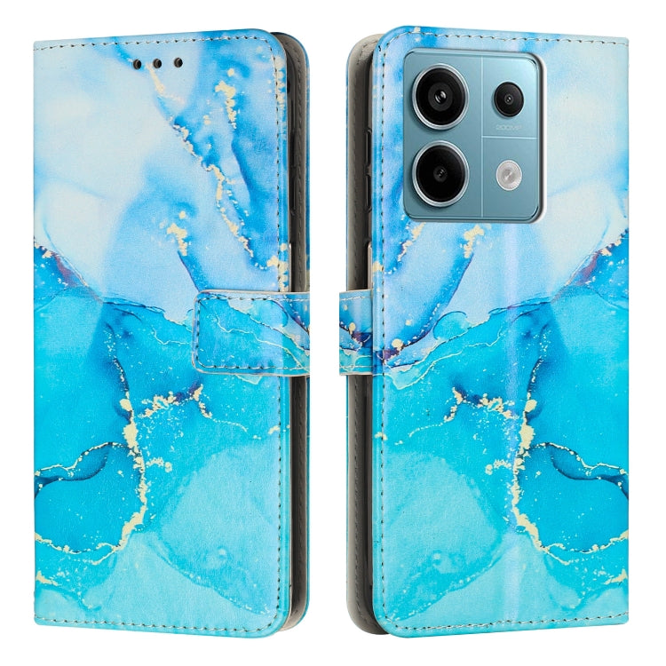Painted Marble Pattern Leather Phone Case, For Redmi Note 13 Pro 4G, For Redmi Note 13 4G, For Redmi K70E, For Redmi Note 13 5G