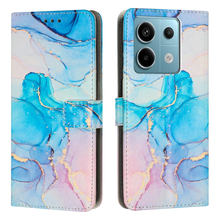 Painted Marble Pattern Leather Phone Case, For Redmi Note 13 Pro 4G, For Redmi Note 13 4G, For Redmi K70E, For Redmi Note 13 5G