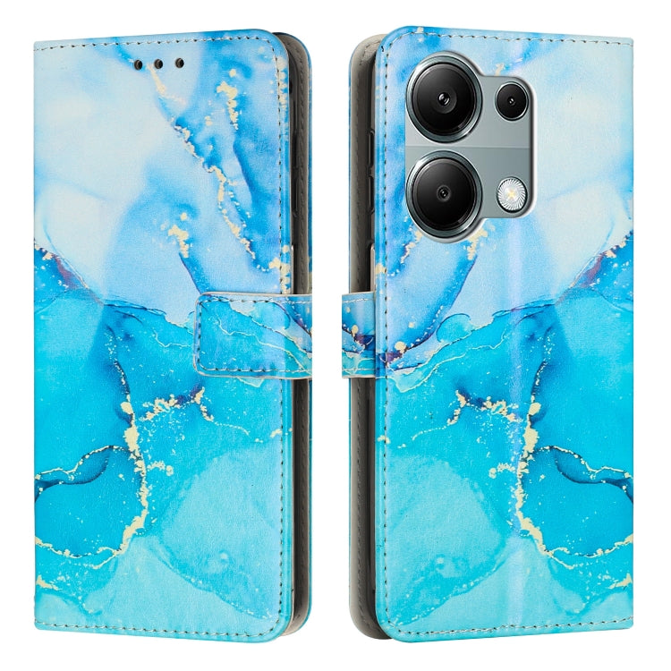 Painted Marble Pattern Leather Phone Case, For Redmi Note 13 Pro 4G, For Redmi Note 13 4G, For Redmi K70E, For Redmi Note 13 5G