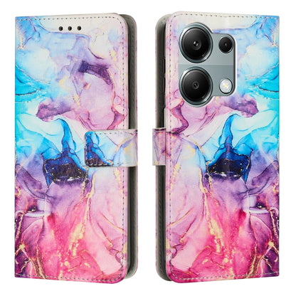 Painted Marble Pattern Leather Phone Case, For Redmi Note 13 Pro 4G, For Redmi Note 13 4G, For Redmi K70E, For Redmi Note 13 5G