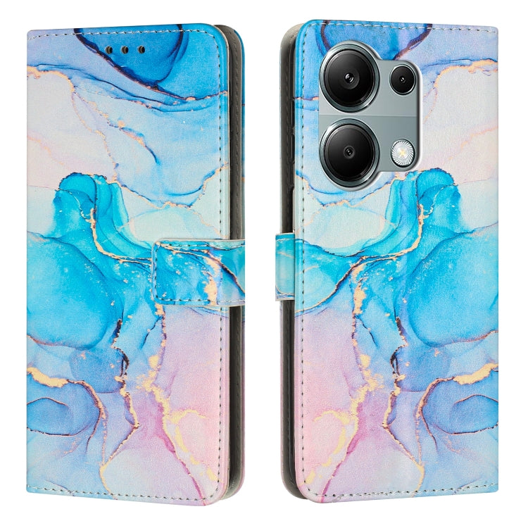 Painted Marble Pattern Leather Phone Case, For Redmi Note 13 Pro 4G, For Redmi Note 13 4G, For Redmi K70E, For Redmi Note 13 5G