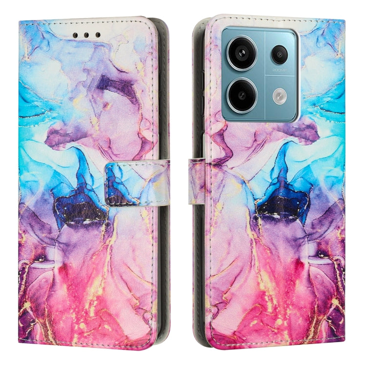 Painted Marble Pattern Leather Phone Case, For Redmi 13C 4G, For Redmi Note 13 Pro+, For Redmi Note 13 Pro 5G, For Redmi 12 4G / Redmi 12 5G / Note 12R